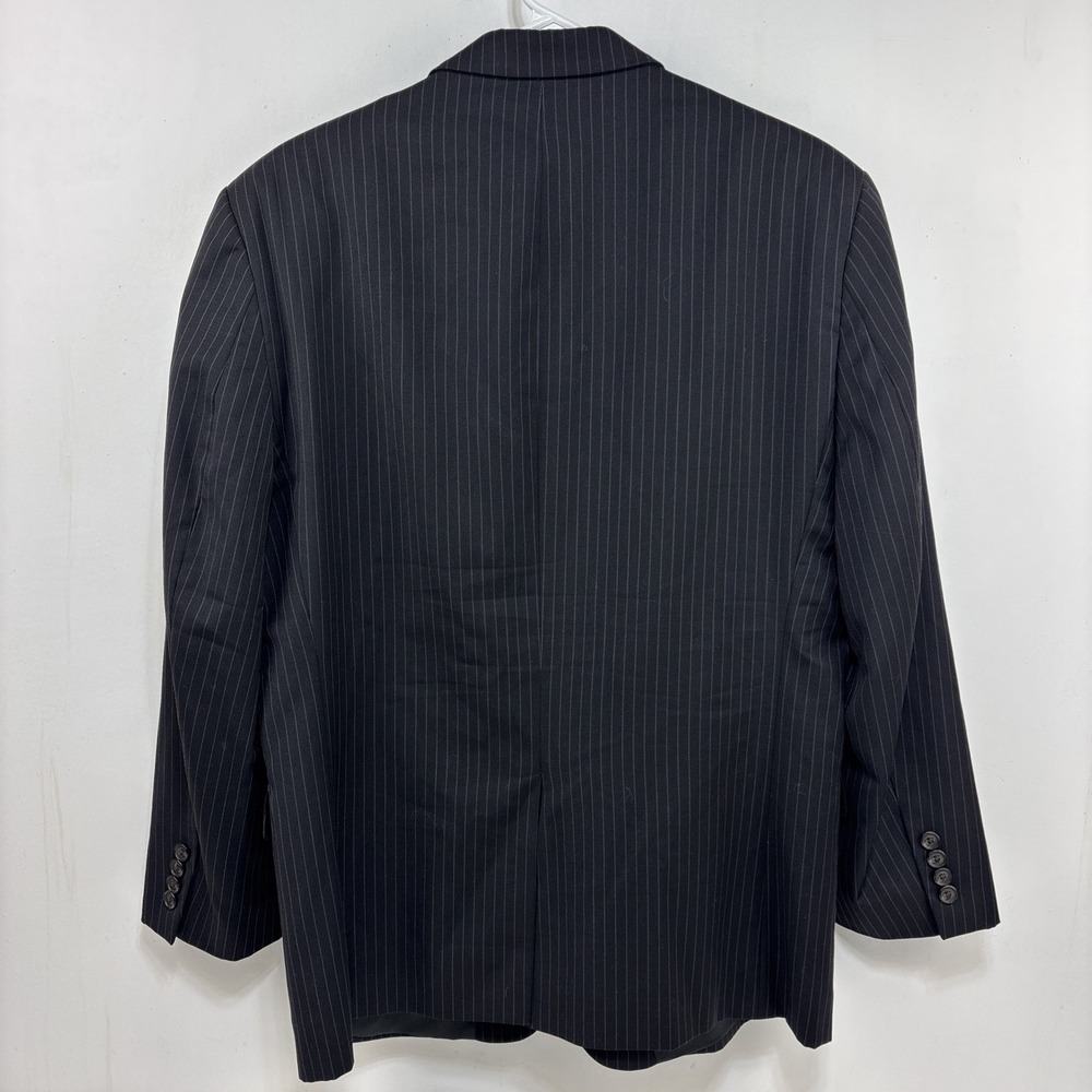 Ralph Lauren Mens Wool Black Pinstripe Blazer Suit Jacket Preppy Classic 42S EUC - Picture 4 of 12
